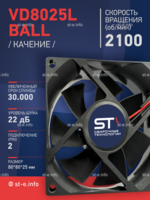 Вентилятор  VD8025L Ball (качения) 24V - st-e.info - Дмитров