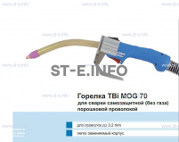 Сварочная горелка TBi MOG 70 (без корпуса) для сварки самозащитной порошковой проволокой (без газа) - st-e.info - Дмитров