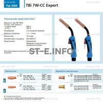 Горелка для полуавтоматической сварки TBi 7W-CC Expert, длина 4 m. - st-e.info - Дмитров