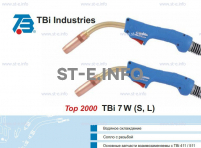 Горелка для полуавтоматической сварки TBi 7W -blue-ESW short, длина 3 метра - st-e.info - Дмитров